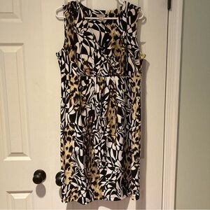 Chico’s Women’s Black and White Patterned Dress size xl